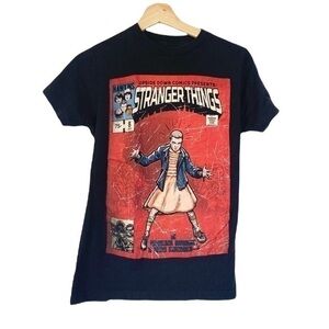 Stranger Things grungecore T-shirt Black